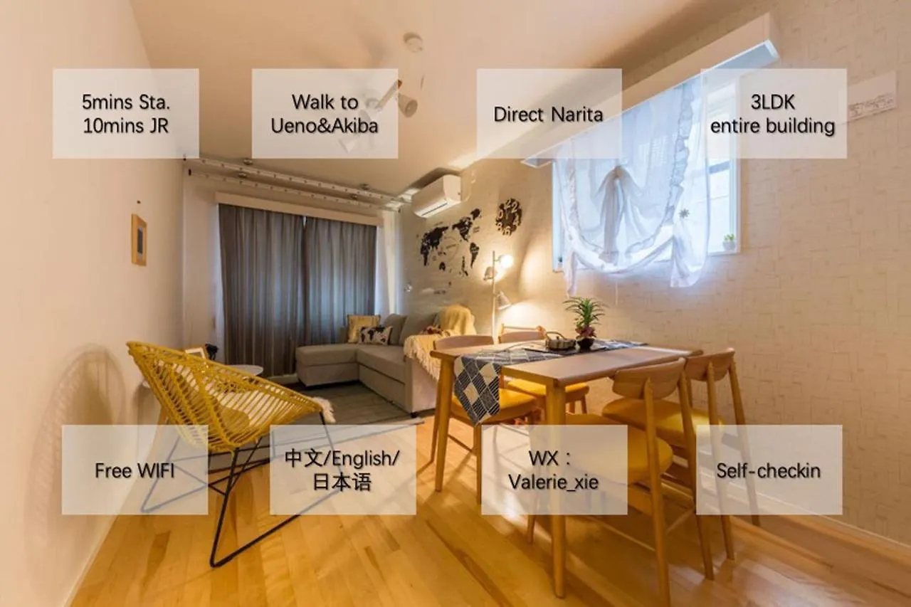 3Ldk House In Ueno Walk To Akihabara And Jr Metro Stations Lägenhet Tokyo prefektur 0*,  Japan